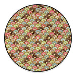 Donuts Pattern Print Round Floor Mat