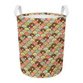 Donuts Pattern Print Round Laundry Basket