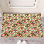 Donuts Pattern Print Rubber Doormat