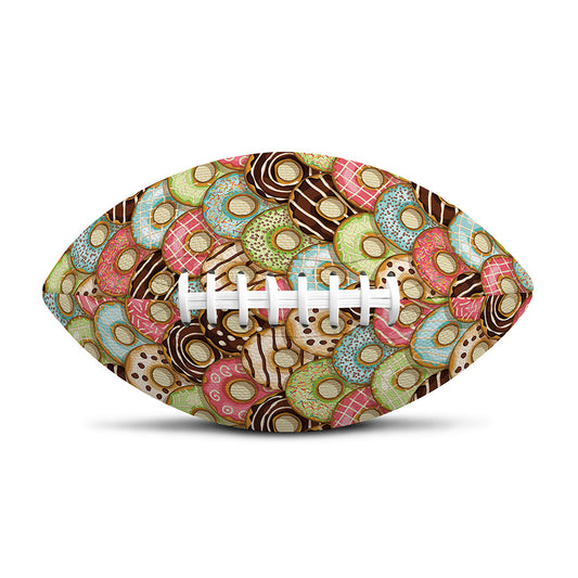 Donuts Pattern Print Rugby Ball