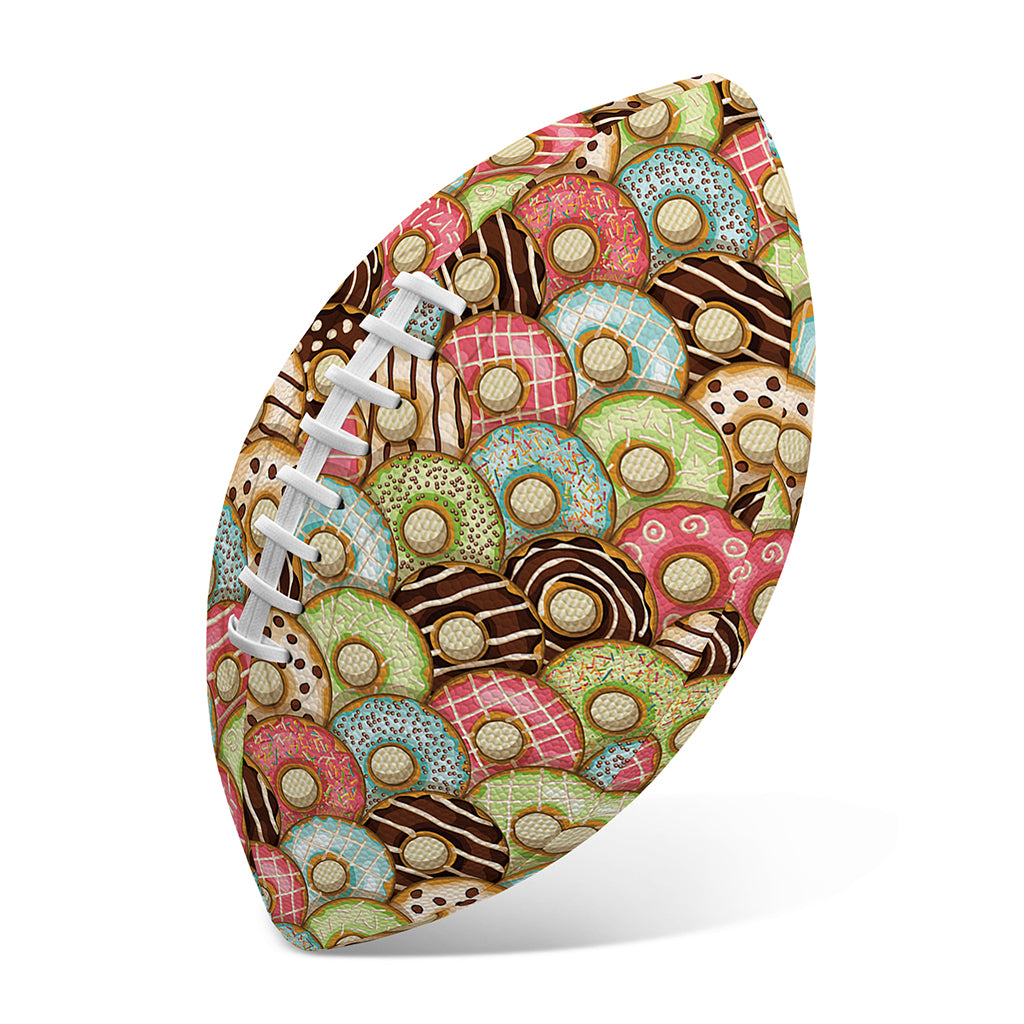 Donuts Pattern Print Rugby Ball
