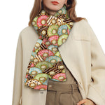 Donuts Pattern Print Scarf