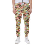 Donuts Pattern Print Scuba Joggers