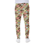 Donuts Pattern Print Scuba Joggers