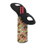 Donuts Pattern Print Single Neoprene Wine Tote