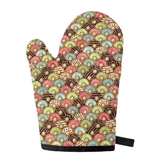Donuts Pattern Print Single Oven Mitt