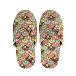 Donuts Pattern Print Slippers