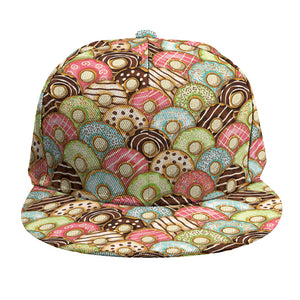 Donuts Pattern Print Snapback Cap