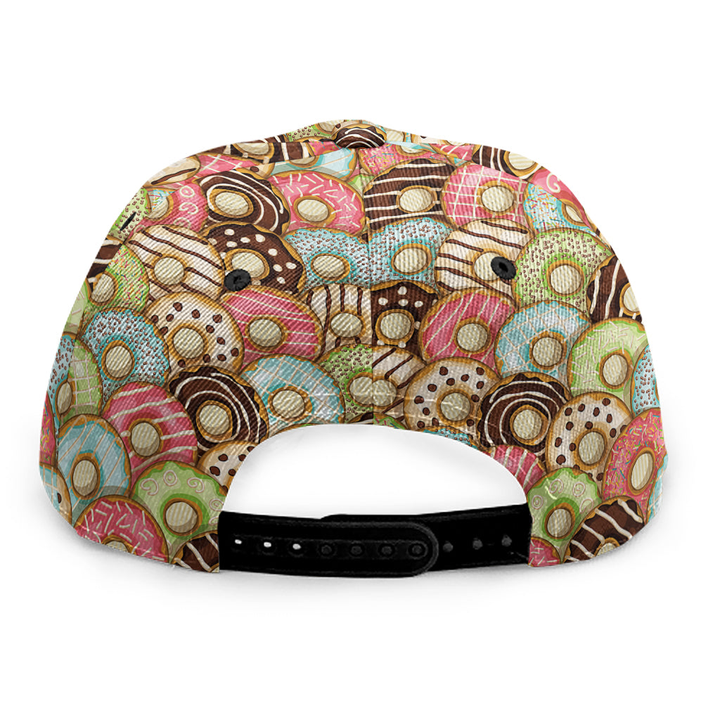 Donuts Pattern Print Snapback Cap