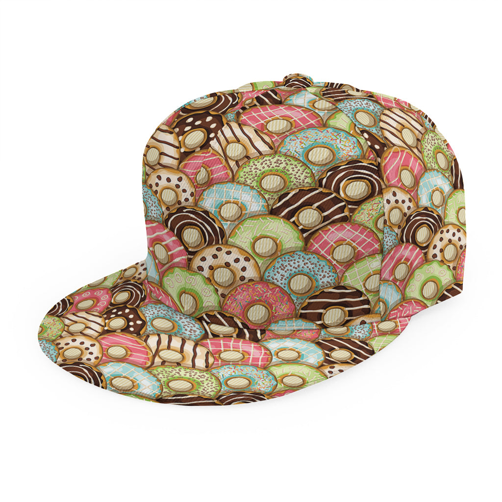 Donuts Pattern Print Snapback Cap