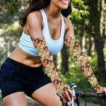 Donuts Pattern Print Sun Protection Arm Sleeves