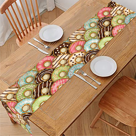 Donuts Pattern Print Table Runner