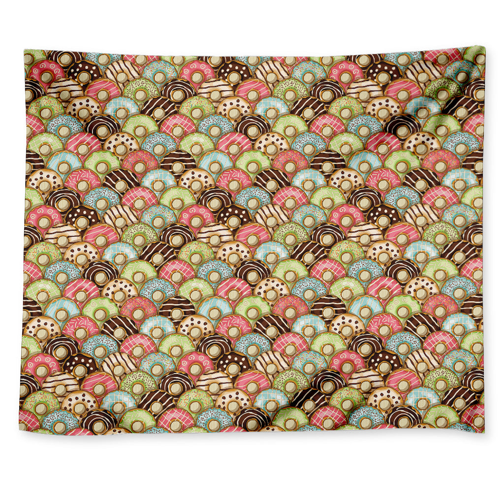 Donuts Pattern Print Tapestry
