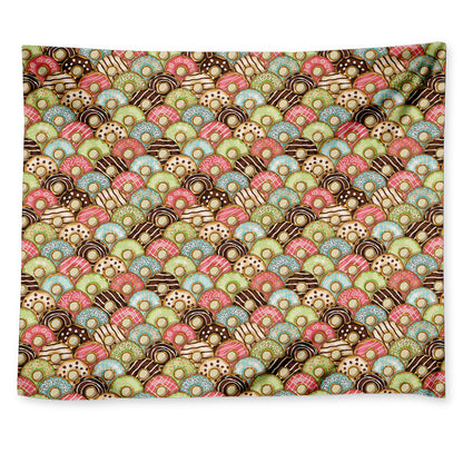 Donuts Pattern Print Tapestry