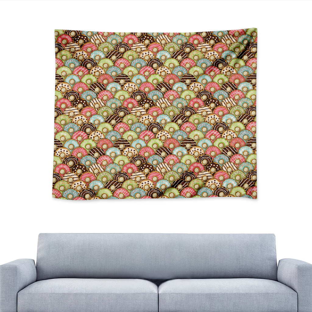 Donuts Pattern Print Tapestry