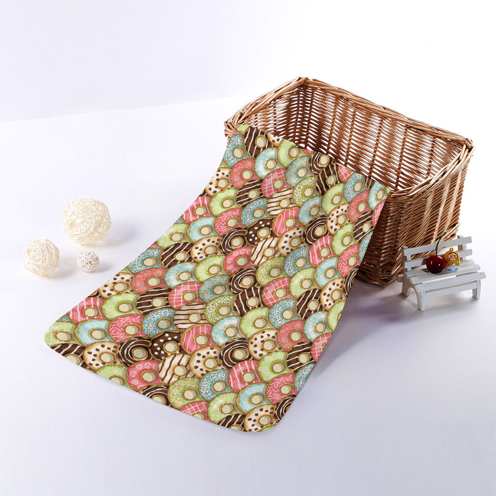 Donuts Pattern Print Towel