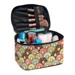 Donuts Pattern Print Travel Makeup Bag