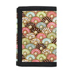 Donuts Pattern Print Trifold Wallet