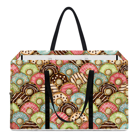 Donuts Pattern Print Utility Tote Bag