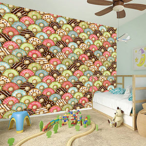 Donuts Pattern Print Wall Sticker