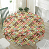 Donuts Pattern Print Waterproof Round Tablecloth