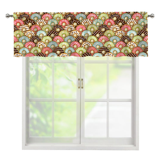Donuts Pattern Print Window Valance