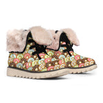 Donuts Pattern Print Winter Boots