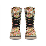 Donuts Pattern Print Winter Boots