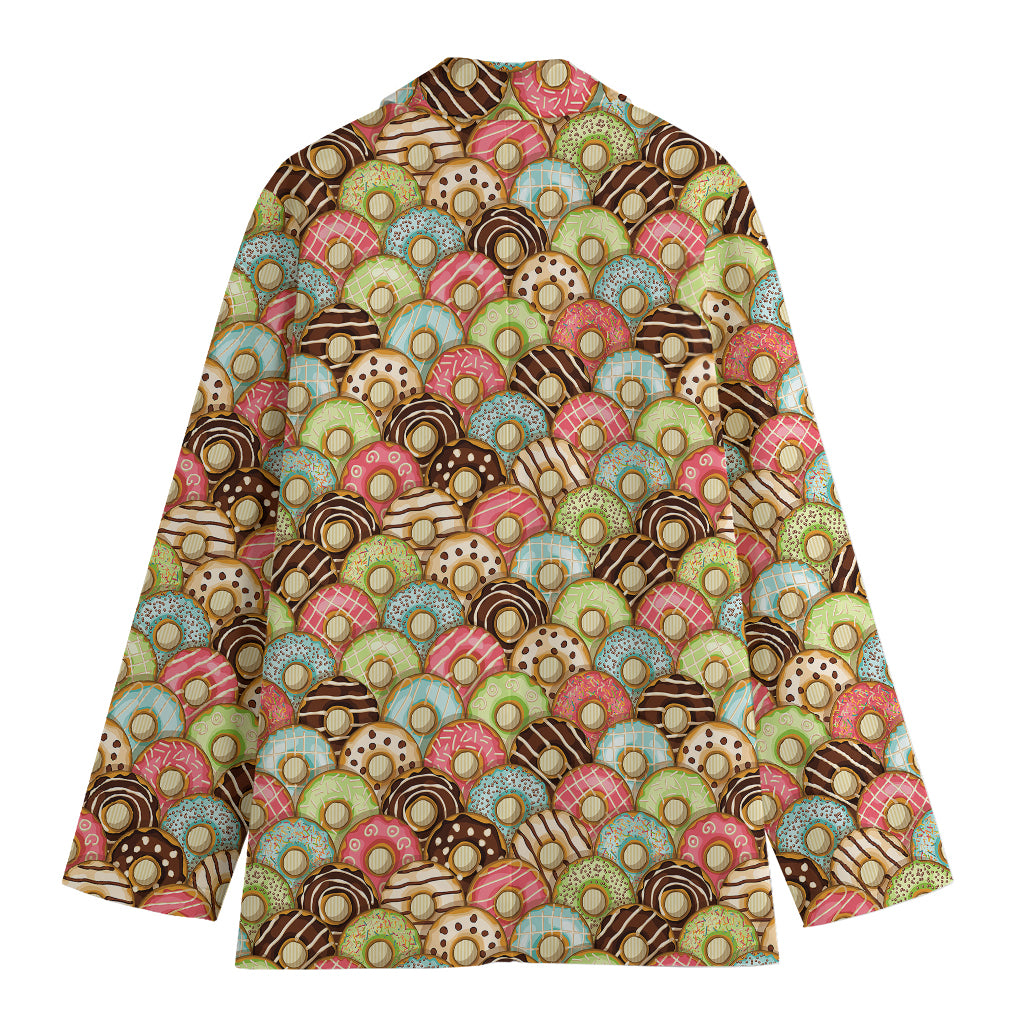 Donuts Pattern Print Women's Blazer