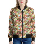 Donuts Pattern Print Women's Bomber Jacket