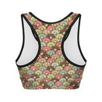 Donuts Pattern Print Women's Sports Bra