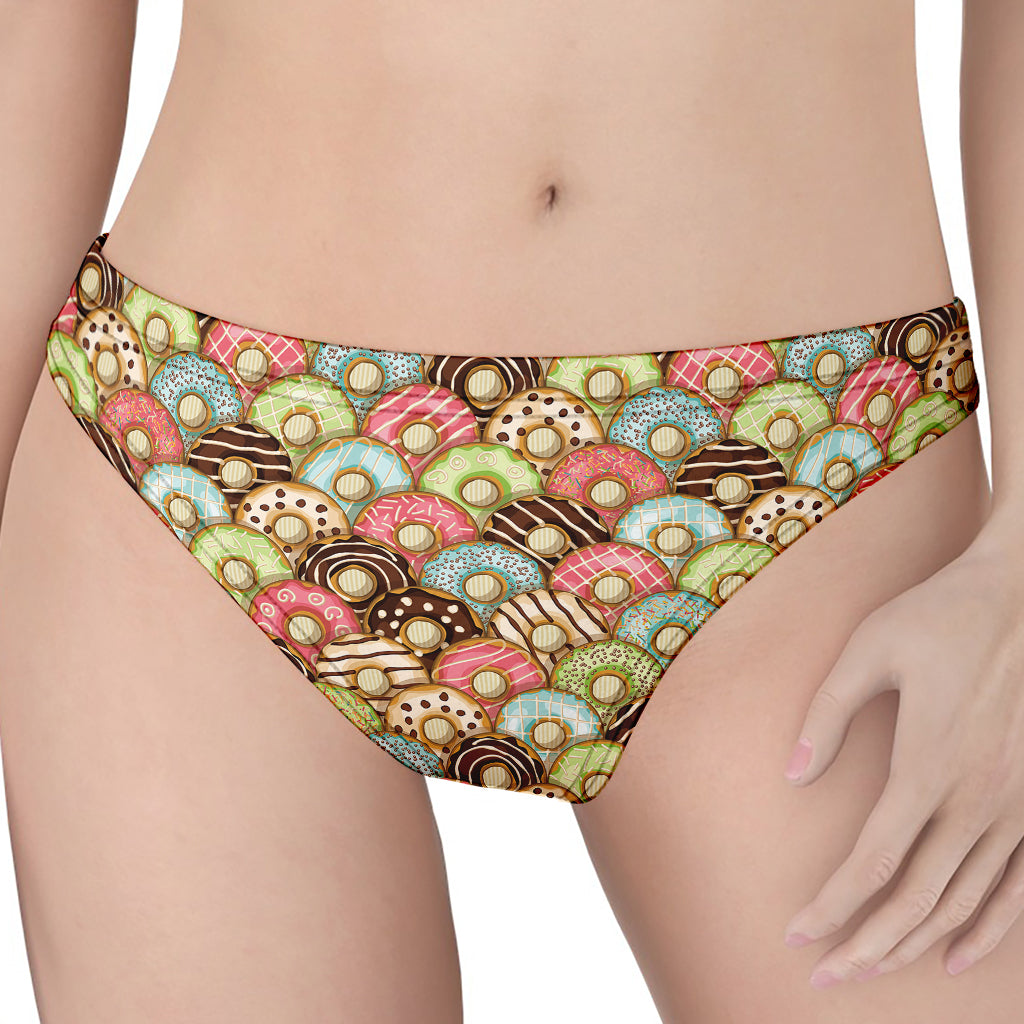 Donuts Pattern Print Women's Thong