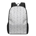 Doodle Bull Terrier Pattern Print 17 Inch Backpack
