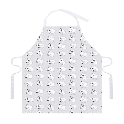 Doodle Bull Terrier Pattern Print Adjustable Apron