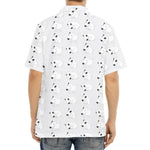 Doodle Bull Terrier Pattern Print Aloha Shirt