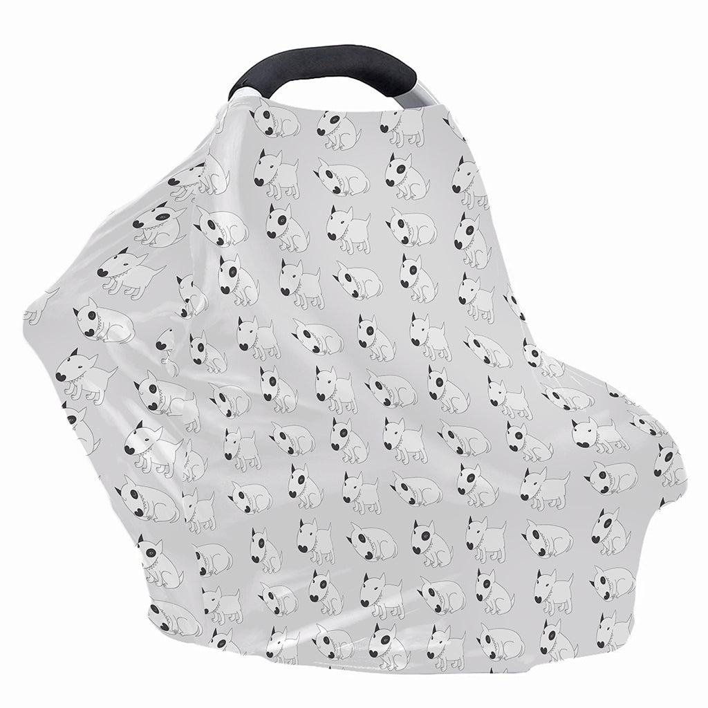 Doodle Bull Terrier Pattern Print Baby Seat Cover