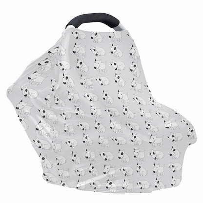 Doodle Bull Terrier Pattern Print Baby Seat Cover