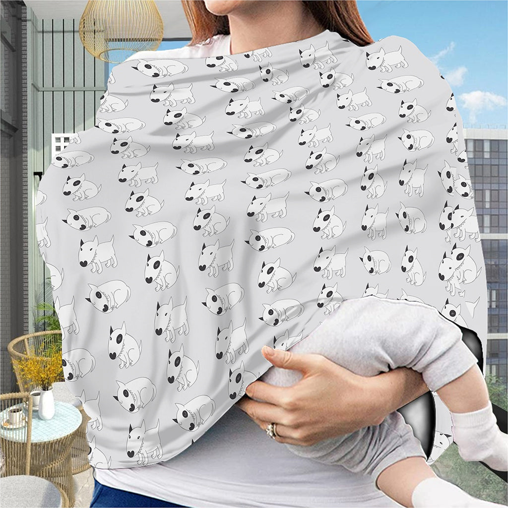Doodle Bull Terrier Pattern Print Baby Seat Cover