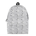 Doodle Bull Terrier Pattern Print School Backpack