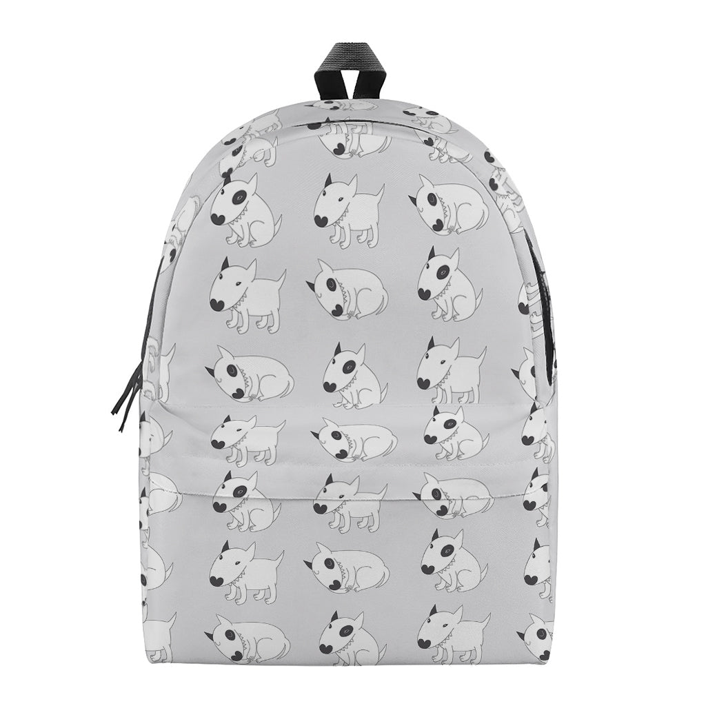 Doodle Bull Terrier Pattern Print Backpack