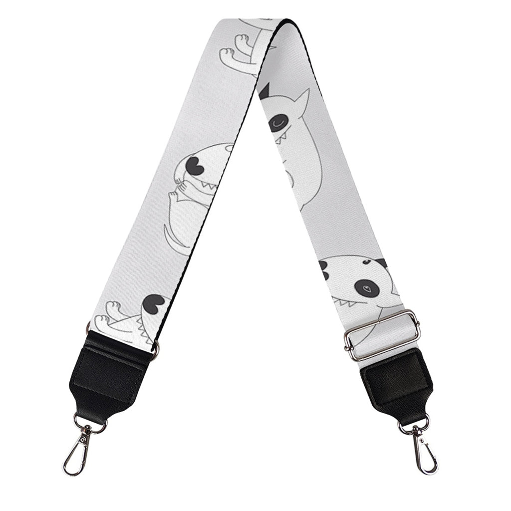 Doodle Bull Terrier Pattern Print Bag Strap