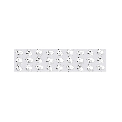 Doodle Bull Terrier Pattern Print Bed Runner