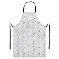 Doodle Bull Terrier Pattern Print Bib Apron With Pocket