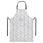 Doodle Bull Terrier Pattern Print Bib Apron With Pocket
