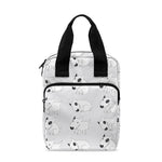 Doodle Bull Terrier Pattern Print Bible Tote Bag