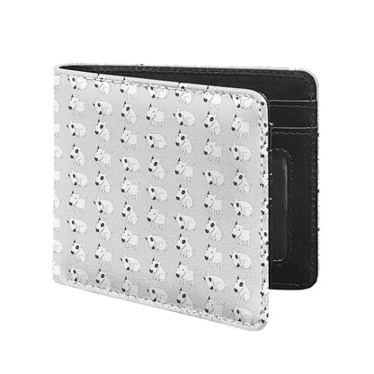 Doodle Bull Terrier Pattern Print Bifold Wallet