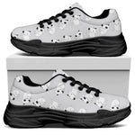 Doodle Bull Terrier Pattern Print Black Chunky Shoes