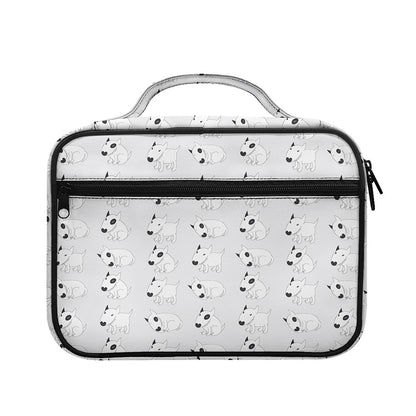 Doodle Bull Terrier Pattern Print Briefcase Bible Bag