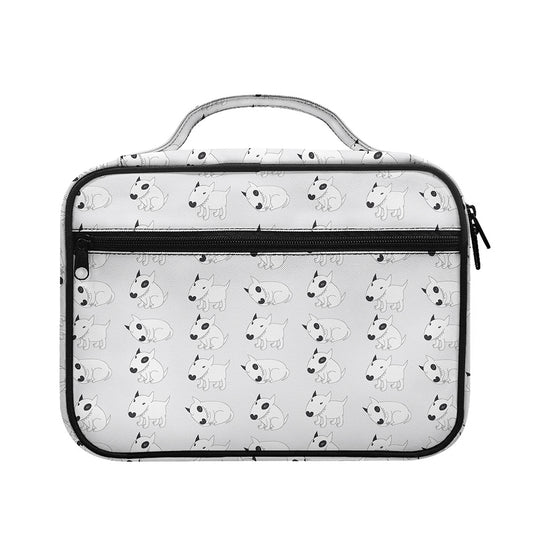 Doodle Bull Terrier Pattern Print Briefcase Bible Bag