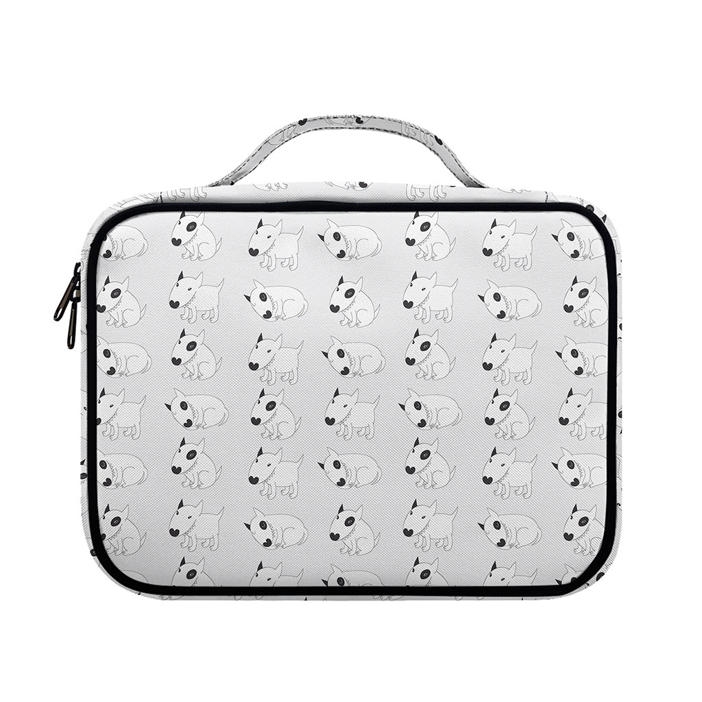 Doodle Bull Terrier Pattern Print Briefcase Bible Bag